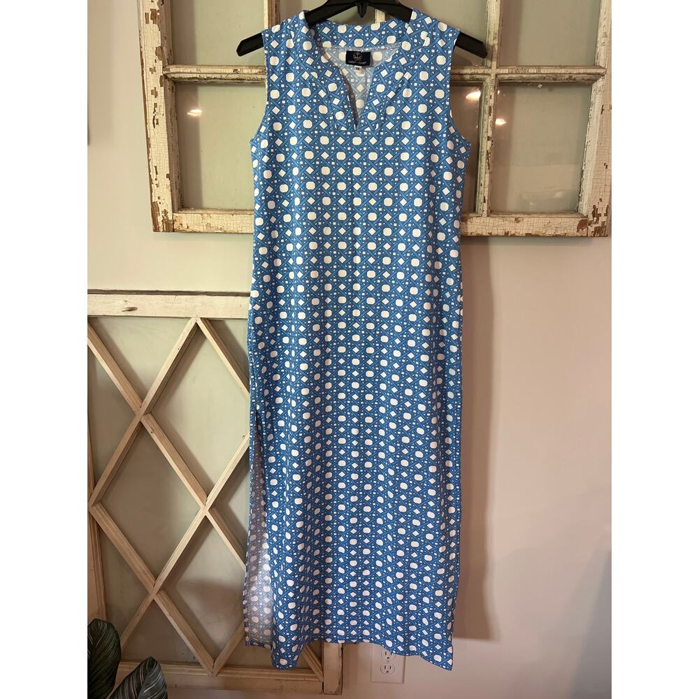 NWOT Sailor-Sailor size XS blue and white long dress